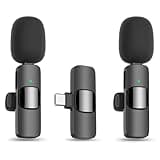 Wireless Lavalier Lapel Microphone for iPhone 15 Series/Android/Computer - Bluetooth Mini Phone Microphones for Video Recording - 2 Clip on Mics with USB C Interface for Tiktok YouTube Vlog