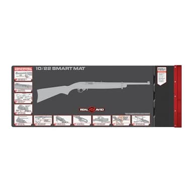 Real Avid 10 22 Smart Mat - 43x16" | Ruger 10 22 Gun Mat w/ Disassembly Instructions | Oil Resistant Shock Absorbing Mat w/ Magnetic Parts Tray | Perfect Addition to Gun Cleaning Supplies For 22 Rifle