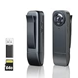 Asdraw Mini Body Camera 【2024 Upgrade】 1080P HD Body Camera Wearable Camcorder with Night Vision IR & Loop Record, 4-6 HR Battery Life for Daily Records, Cycling, Delivery/Serving Jobs