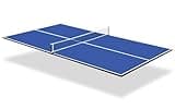 Ping Pong Table Top, 84" Foldable Ping Pong Table Topper for Pool Table, Indoor Outdoor Mid-Size Table Tennis Conversion Top with Net & Premium Foam Padding, Lightweight and Portable