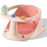 Baby Bath Seat for Babies 6 Months & Up, Non-Slip with Suction Cups, Safe & Comfortable Infant Bath Seat for Bathtub, Pink