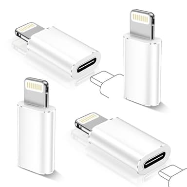 𝟒𝐏𝐚𝐜𝐤 𝐔𝐩𝐠𝐫𝐚𝐝𝐞𝐝 USB C to Lightning Adapter,Support Audio/OTG,Fast Charging&Data Transfer for iPhone 14 13 12 Pro Max/iPad Air/Airpods,Nintendo Switch,Headphones,iOS,iPhone 14 Accessories