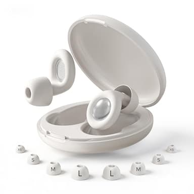 SHANCHAHUA Reusable Sleep Noise-Canceling Earplugs, High-Fidelity Hearing Protection Earplugs, Ideal for Concerts, Travel, Library, Sleep, and Deep Focus Work | 20-35dB Noise Reduction(White)