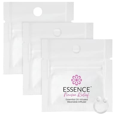 Essence Essential Oil Nasal Diffuser Nausea Relief | 3 Pack | Wearable Aromatherapy for Travel, Work, & Motion Sickness Support