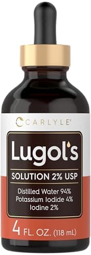 Carlyle Lugols Iodine 2 Percent | 4 fl oz (Pack of 1) | Potassium Iodide and Iodine Solution 2% Liquid Drops