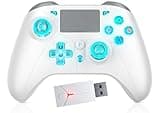 Wireless for PS5 Controller, Compatible with PS5/PS4/PC/iOS/Switch, 1000mAh Battery, Adjustable Turbo, Dual Shock Vibration, 6-Axis Motion Sensor, 3.5mm Headphone Jack for PlayStation 5 Controller