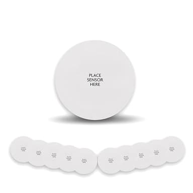 ExpressionMed - Adhesive UnderPatches for Libre 3 & Libre 3 Plus (Pack of 10) - Made in The USA, Waterproof, Non-Fraying, Pre-Cut CGM Sensor Tapes (White Patch)