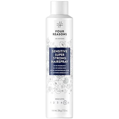 No nothing Sensitive Super Strong Hairspray for Women, Unscented & Hypoallergenic Finishing Spray for Sensitive Scalp, Extra Strong Hold Hair Spray Women, Humidity & UV Protection, 7.5 oz