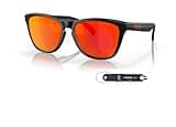 Oakley Frogskins (a) OO9245 924563 54MM Matte Black/Prizm Ruby Square Sunglasses for Men for Women + BUNDLE Accessory Leash + Designer iWear Kit
