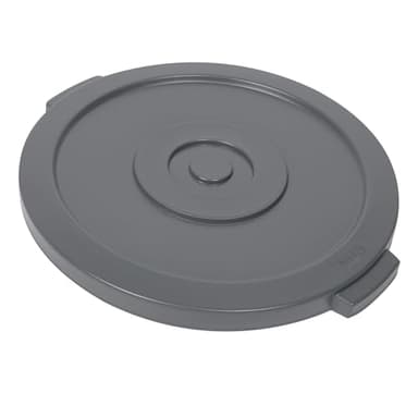 Restaurantware-LID ONLY: RW Clean Waste Container Lid, 1 Round Trash Can Cover - Waste Bin Sold Separately, For 20 Gallon Dustbin, Built-In Handle, Gray Plastic Garbage Can Cover, Heavy-Duty