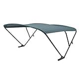 SureShade Power Pontoon Bimini Top - Black Anodized Frame, Green Fabric