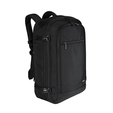 Amazon Basics Travel Backpack, Carry On Backpack, With Laptop Compartment, 40L Capacity, Expandable for 10% Extra Space, Backpack & Shoulder Bag Dual Use, 15.8"W x 21.5"H x 8.3"D, Black