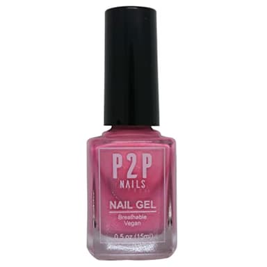 P2P Nails Vegan Pink Nail Gel Polish - Quick Dry Nail Polish - Smooth Texture Nail Gel in Vibrant Colors - Long Lasting Nail Art Gel Polish for All Stylish Women (Pink Freud)