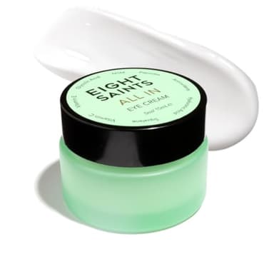 Eight Saints Skin Care All In Eye Cream, Anti Aging Eye Cream to Reduce Puffiness, Wrinkles, & Eye Bags, Dark Circles Eye Treatment, with Hyaluronic Acid, Vitamin C, & Peptides, 0.5 Ounces