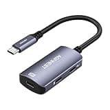USB C to AR Glasses with Charging Adapter Enables Multi-Screen Enhanced 3D VR Video Features Compatible for iPhone 15/16 Viture/Rokid/Xreal AR Glasses (Dual USB C)