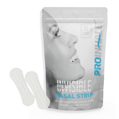 ProInhale™ Athletic Nose Strips for Breathing – Flexible Nasal Strip for Comfortable Fit, Secure Hold, Non-Slip Adhesive Nose Tape, Sport and Sleep Nose Strips, 60 Count Nasal Expander Strips
