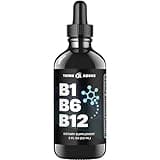 B1 B6 B12 Vitamin Liquid Drops - Nerve, Energy, Brain Support Supplement - Fruity-Like Flavor - Methylcobalamin, Thiamine, Pyridoxine - 60 Day Supply - 2 oz - for Men and Women - Simply Made