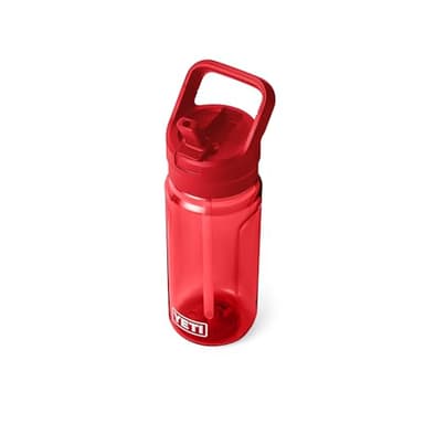 YETI Yonder 600 ml/20 oz Water Bottle with Yonder Straw Cap, Rescue Red