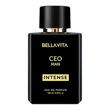BellaVita Luxury CEO Man INTENSE Eau De Perfume for Men (3.4 fl.oz) | Long-Lasting Mens Cologne with Bergamot, Lavender, Orchid & Musk | Bold & Woody Gift Perfume Cologne for Men | Vegan CEO Fragrance