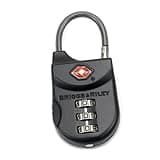 Briggs & Riley TSA Approved Cable Lock for Luggage & Suitcases - Travel Lock, 3 Digit Combination, Flexible Cable for Zippered Bags - Luggage Accessories, Black