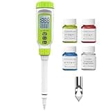 Tadeto Multifunctional Digital pH Meter for Food, High Precision Garden Soil pH Test Kit with LCD ℃/℉ Display for Plant/Solution, Water and Food pH Tester for Meat, Bread, Cheese,Water, Pool