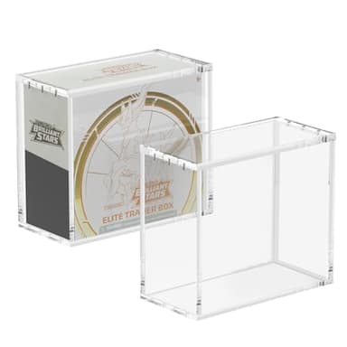 HgiVroskelia ETB Acrylic Case Elite Trainer Box Protector 8mm + 4mm Thick Clear Acrylic 5mm Magnetic Closure Easy Top Loading Compatible with ETB Protector Case(Box Not Included)