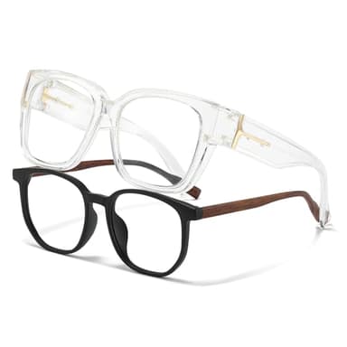 VIEWBETTER Fit Over Anti 99.99% Blue Light Glasses for Women, Oversized Anti-Blue Blocking Computer Gaming Screen Eyeglasses