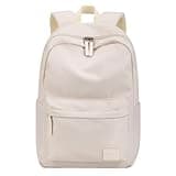 HOMIEE Lightweight Casual Laptop Backpack Fits 15.6 Inch Computer, Water-Resistant Small Daypack Cute Unisex Bookbag for College Work Travel, Beige
