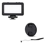 Mini LED Video Light Flash Attachment & 40.5mm Front Lens Cap Cover for Sony ZV-1F ZV1F ZV-E10 II ZVE10II ZVE10 A6000 A6100 A6300 Camera with Sony E PZ 16-50mm f/3.5-5.6 Kit Lens