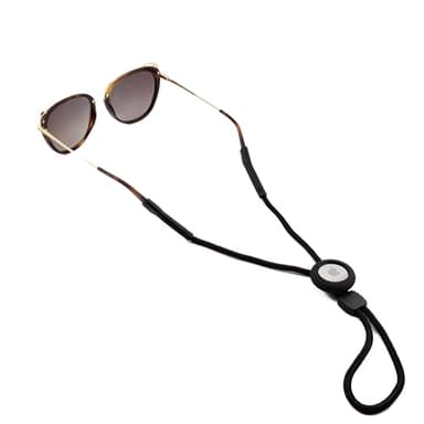 Eyeglass Lanyard – Sunglass Strap with Holder Compatible with AirTag Tracker (Tracker Not Included)– Adjustable Eyeglass Strap for Eyewear Loss Prevention – Sunglasses Lanyards (Black Rope Small Case)