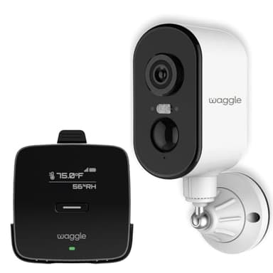 Waggle RV/Pet Temperature Monitor Lite + 4G Mini Camera Bundle - RV Pet Monitor | Real-time Temperature, Humidity, 4G Multi Carrier, 4G LTE Security Camera, Indoor/Outdoor, 2 Way Audio, Night Vision