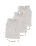 Ateret Judaica 100% Cotton Comfortable PerfTzit V-Shirt Tzitzis, Kosher Lamehadrin - Made in Israel, Children Tallit Katan Slim Fit Size (3 Pack, Size 12) White