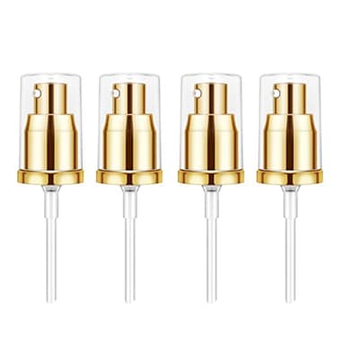 4Pack Foundation Pump for Fit Me Liquid Foundation for Double Wear Foundation Gold Makeupenser Pump for Easy Application Plastic Cosmetic Liquid Foundation Make-Up Pump Replacement Tool
