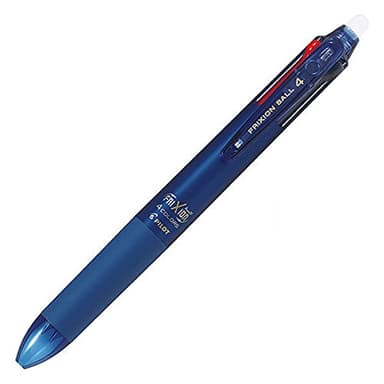 Pilot FriXion Ball 4, Erasable Ballpoint Pen, 4 Color Gel Ink Multi-Pen, 0.38mm, Blue black (LKFB-80UF-BB)