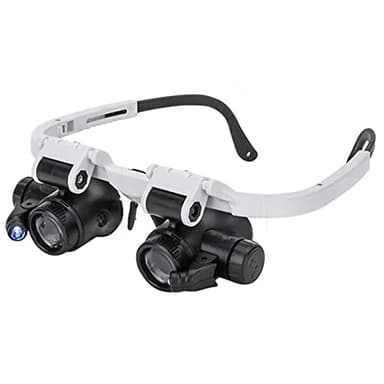 Magnifying Glasses Jewelry Loupe 8X 15X 23X Watch Repair Magnifier Miniature Magnifying Glass Eye Loop Coin Magnifier Headset Hands Free Magnifier Illuminated Magnifier LED Headband Jewelers Loupe