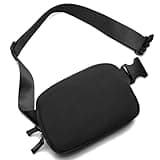 Belt Bag for Women Two-Way Zipper Fanny Pack Crossbody Bags for Women Fashion Waist Packs Cross Body Fanny Pack with Adjustable Strap Gifts for Teen Girls (Black)