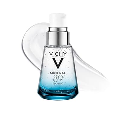 Vichy Mineral 89 Fortifying & Hydrating Daily Skin Booster, Pure Hyaluronic Acid Serum For Face, Plumps & Hydrates, Repairs Skin Barrier, Lightweight Moisturizing Gel, Fragrance Free & Oil-Free