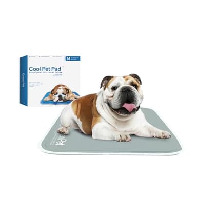 The Green Pet Shop Cool Pet Pad - Medium, Sage Grey - Self-Cooling, Pressure Activated Mat for Dogs & Cats from 21-45 lbs - Non-Toxic Gel, No Water Needed
