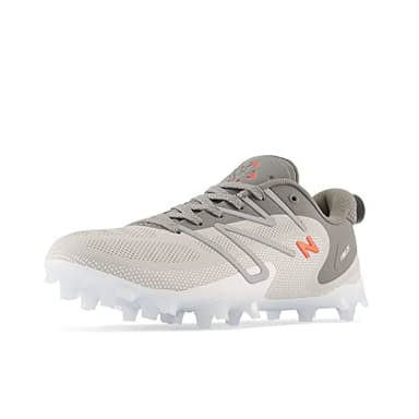 New Balance Men's FreezeLX V4 Low Lacrosse Shoe, Grey/White/White, 5 M