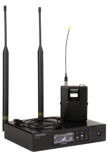 Shure QLXD14/85 Digital Wireless Lavalier Mic System [G50 Band 470-534MHz] – Cardioid Mic, Bodypack Transmitter, QLXD4 Receiver – Pro Audio Gear