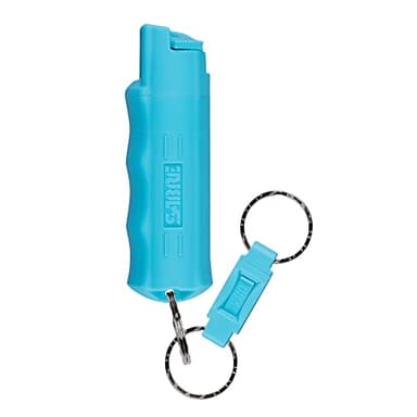 SABRE Pepper Spray - Quick Release Keychain for Easy Carry & Fast Access, Max Police Strength Self Defense OC Spray With UV Dye, 10 Sec. Spray Time, Finger Grip - Faster Aim, 0.54 fl oz, Secure Safety