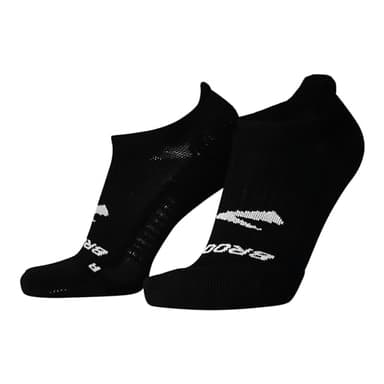 Brooks Ghost No Show Socks I Performance Running Low Profile Socks with Arch Support for Men & Women - Black - Large