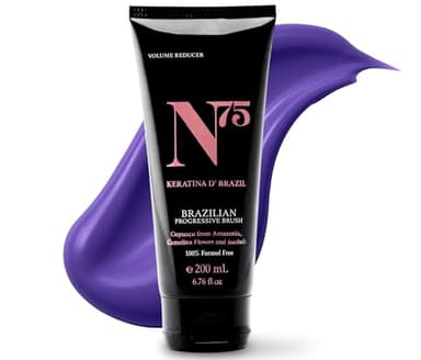 N75 Keratin Hair Smoothing Treatment - Formaldehyde-Free Brazilian Straightening - Deep Repair & Shine - Long-Lasting Frizz Control for Damaged Colored or All Hair Types