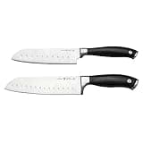HENCKELS Forged Elite Razor-Sharp 2-Piece Santoku Knife Set, German Engineered Informed by 100+ Years of Mastery