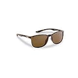 Flying Fisherman UNA Rectangular Polarized Sunglasses, Matte Tortoise Frames/Amber Lenses, Small