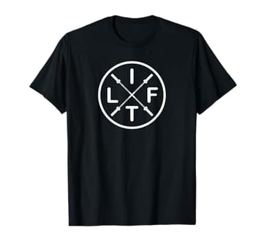 Lift Weightlifting Fitness Barbells Crossed Circle T-Shirt
