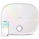 Etekcity Smart Rechargeable Scale for Body Weight, BMI, Fat, Muscle Mass, FSA HSA Eligible, Digital Bathroom Scale with 13 Metrics, Secret Mode, Bluetooth Connect to Free Apps, Rainbow White