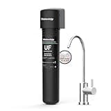 Waterdrop 15UB-UF 0.01 μm Ultra Filtration Under Sink Water Filter System for Baçtёria Reduction, Reduces Lead, Chlorine, Bad Taste & Odor, 16K Gallons, with Dedicated Brushed Nickel Faucet, USA Tech