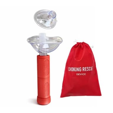 Airway Choking Rescue Device Storage Bag - Lightweight Drawstring Case for Quick Access Color Red-R1