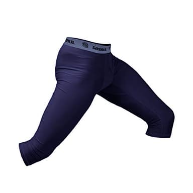 Sanabul Essential 3/4 Compression Spats Jiu-Jitsu Tights No Gi BJJ Mens Leggings - NAVY BLUE, X-Large